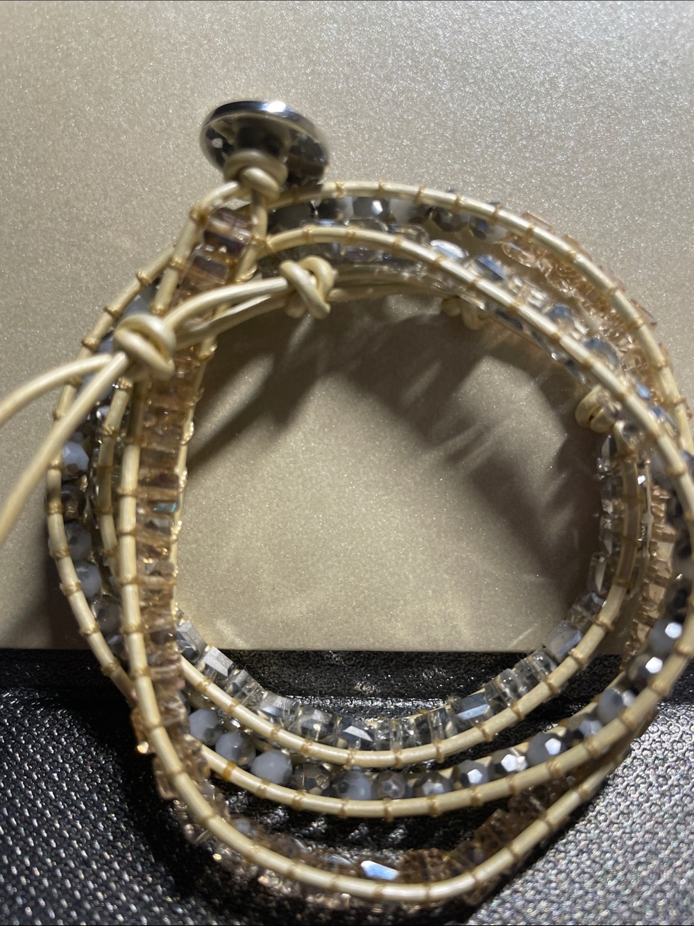 ⭐️3 For $9⭐️
Victoria Emerson Gold and Clear Crystal Wrap Bracelet - Picture 3 of 6